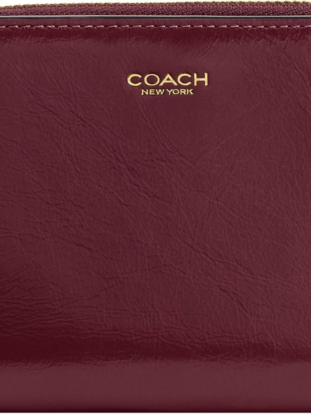 Coach New York Billfold Wallet In Glazed Leather